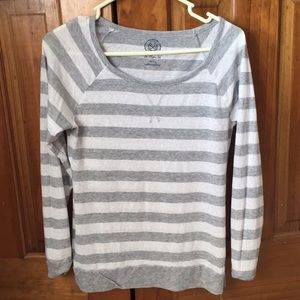 SO size medium long sleeve gray striped shirt